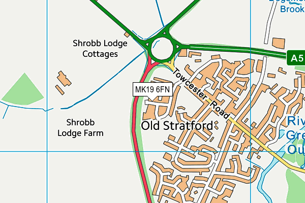 MK19 6FN map - OS VectorMap District (Ordnance Survey) MK19 6FN map - OS VectorMap District (Ordnance Survey)