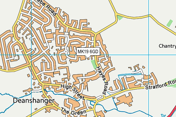 MK19 6GD map - OS VectorMap District (Ordnance Survey) MK19 6GD map - OS VectorMap District (Ordnance Survey)