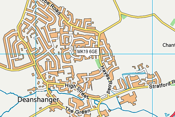 MK19 6GE map - OS VectorMap District (Ordnance Survey) MK19 6GE map - OS VectorMap District (Ordnance Survey)