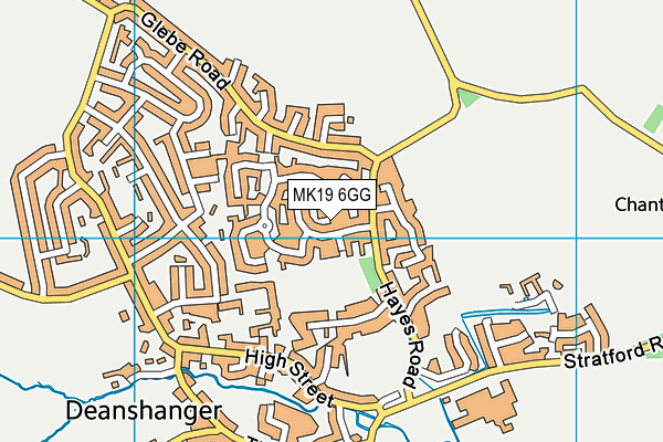 MK19 6GG map - OS VectorMap District (Ordnance Survey) MK19 6GG map - OS VectorMap District (Ordnance Survey)