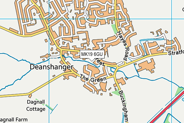 MK19 6GU map - OS VectorMap District (Ordnance Survey) MK19 6GU map - OS VectorMap District (Ordnance Survey)