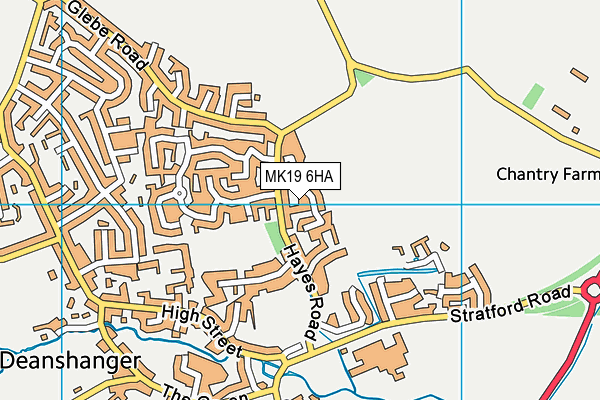 MK19 6HA map - OS VectorMap District (Ordnance Survey) MK19 6HA map - OS VectorMap District (Ordnance Survey)