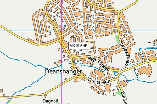 MK19 6HE map - OS VectorMap District (Ordnance Survey) MK19 6HE map - OS VectorMap District (Ordnance Survey)