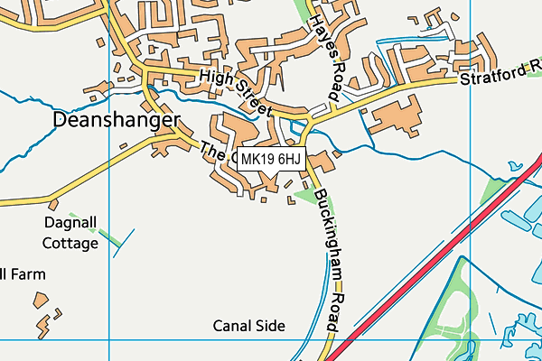 MK19 6HJ map - OS VectorMap District (Ordnance Survey) MK19 6HJ map - OS VectorMap District (Ordnance Survey)