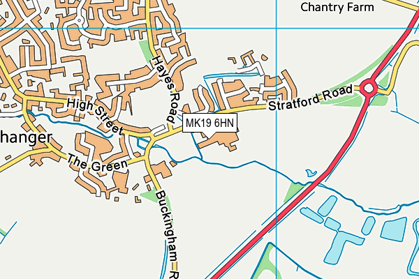 MK19 6HN map - OS VectorMap District (Ordnance Survey) MK19 6HN map - OS VectorMap District (Ordnance Survey)