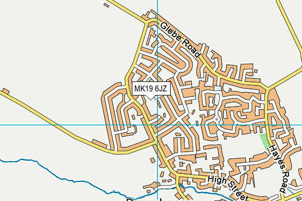 MK19 6JZ map - OS VectorMap District (Ordnance Survey) MK19 6JZ map - OS VectorMap District (Ordnance Survey)