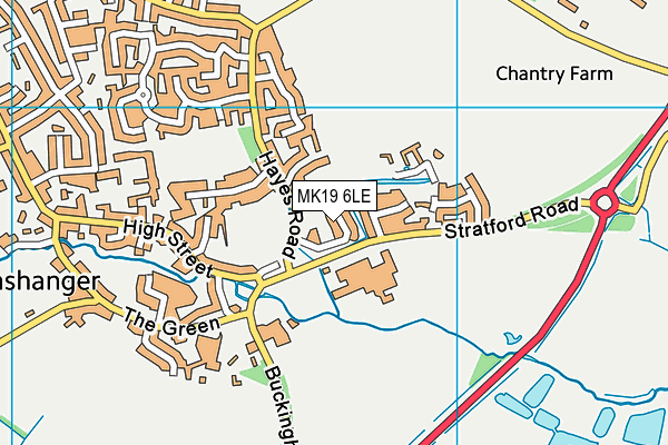 MK19 6LE map - OS VectorMap District (Ordnance Survey) MK19 6LE map - OS VectorMap District (Ordnance Survey)