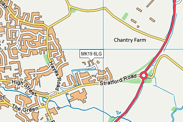 MK19 6LG map - OS VectorMap District (Ordnance Survey) MK19 6LG map - OS VectorMap District (Ordnance Survey)