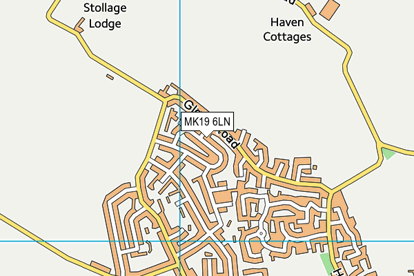MK19 6LN map - OS VectorMap District (Ordnance Survey) MK19 6LN map - OS VectorMap District (Ordnance Survey)