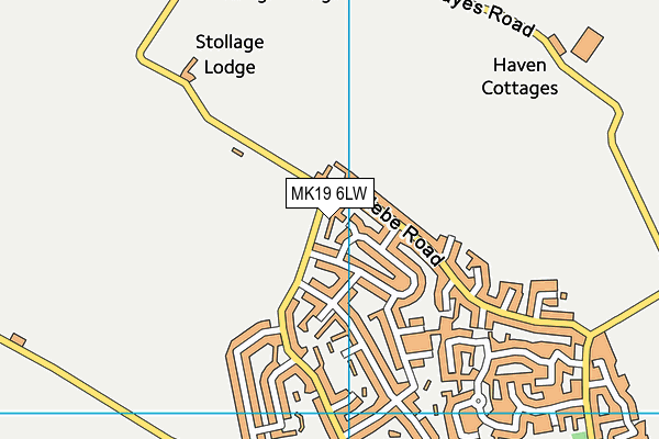 MK19 6LW map - OS VectorMap District (Ordnance Survey) MK19 6LW map - OS VectorMap District (Ordnance Survey)