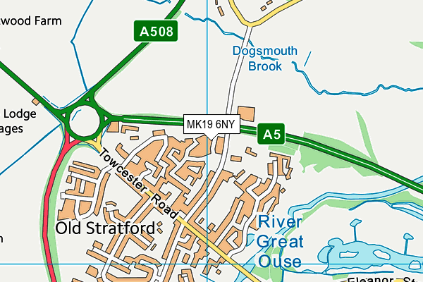 MK19 6NY map - OS VectorMap District (Ordnance Survey) MK19 6NY map - OS VectorMap District (Ordnance Survey)