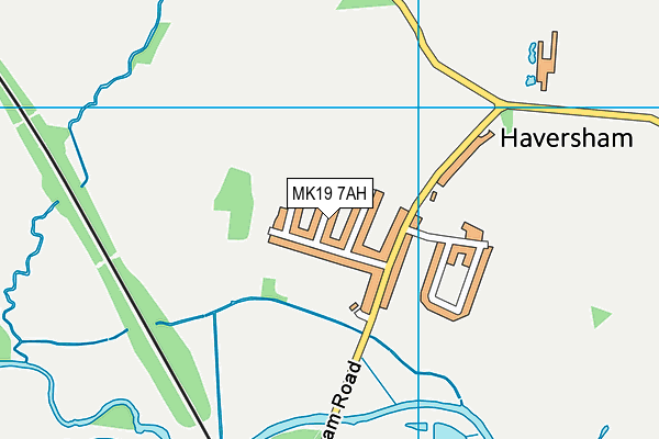 MK19 7AH map - OS VectorMap District (Ordnance Survey) MK19 7AH map - OS VectorMap District (Ordnance Survey)