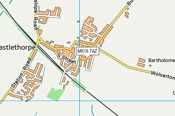 MK19 7AZ map - OS VectorMap District (Ordnance Survey) MK19 7AZ map - OS VectorMap District (Ordnance Survey)
