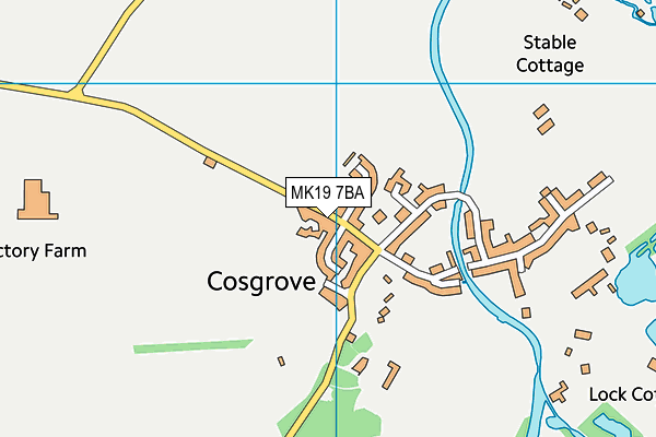 MK19 7BA map - OS VectorMap District (Ordnance Survey)