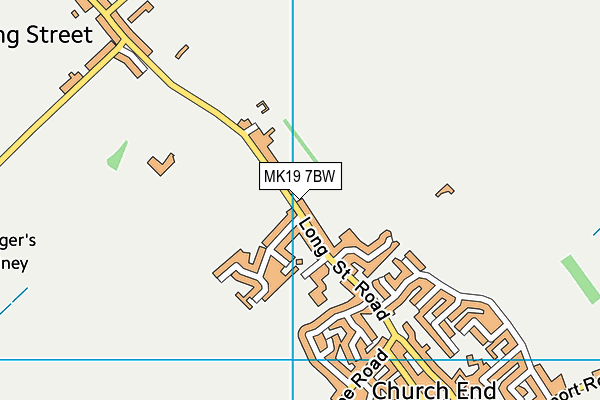 MK19 7BW map - OS VectorMap District (Ordnance Survey)