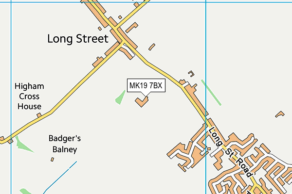 MK19 7BX map - OS VectorMap District (Ordnance Survey)