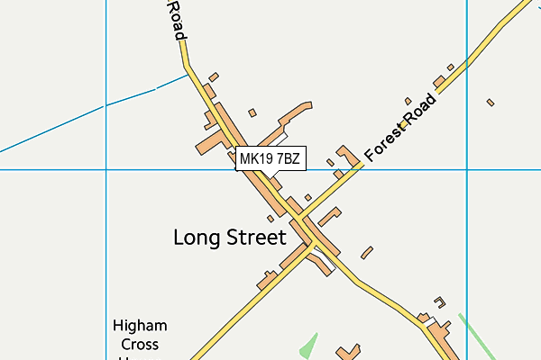 MK19 7BZ map - OS VectorMap District (Ordnance Survey) MK19 7BZ map - OS VectorMap District (Ordnance Survey)