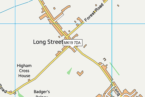 MK19 7DA map - OS VectorMap District (Ordnance Survey) MK19 7DA map - OS VectorMap District (Ordnance Survey)