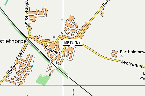 MK19 7EY map - OS VectorMap District (Ordnance Survey) MK19 7EY map - OS VectorMap District (Ordnance Survey)