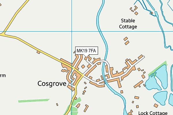 MK19 7FA map - OS VectorMap District (Ordnance Survey) MK19 7FA map - OS VectorMap District (Ordnance Survey)