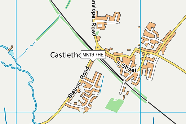 MK19 7HE map - OS VectorMap District (Ordnance Survey) MK19 7HE map - OS VectorMap District (Ordnance Survey)