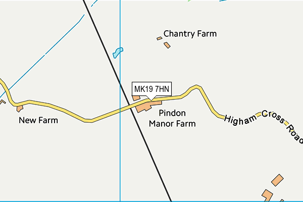MK19 7HN map - OS VectorMap District (Ordnance Survey)