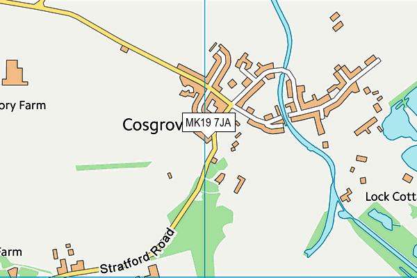 MK19 7JA map - OS VectorMap District (Ordnance Survey) MK19 7JA map - OS VectorMap District (Ordnance Survey)