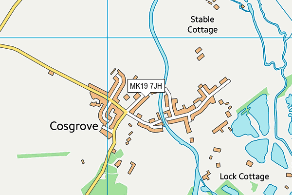 MK19 7JH map - OS VectorMap District (Ordnance Survey)