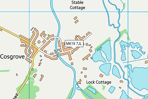 MK19 7JL map - OS VectorMap District (Ordnance Survey)