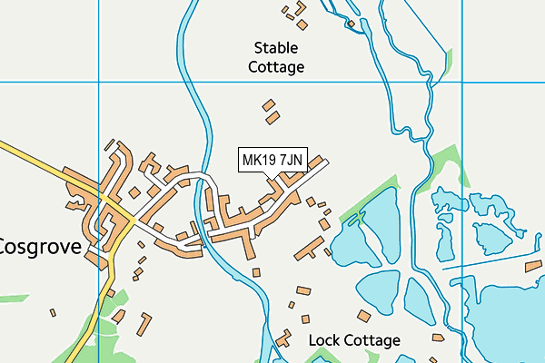 MK19 7JN map - OS VectorMap District (Ordnance Survey) MK19 7JN map - OS VectorMap District (Ordnance Survey)
