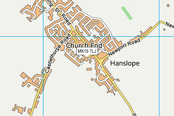 MK19 7LJ map - OS VectorMap District (Ordnance Survey) MK19 7LJ map - OS VectorMap District (Ordnance Survey)