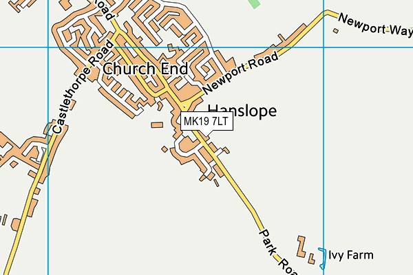 MK19 7LT map - OS VectorMap District (Ordnance Survey) MK19 7LT map - OS VectorMap District (Ordnance Survey)