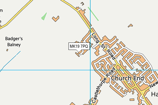 MK19 7PQ map - OS VectorMap District (Ordnance Survey) MK19 7PQ map - OS VectorMap District (Ordnance Survey)