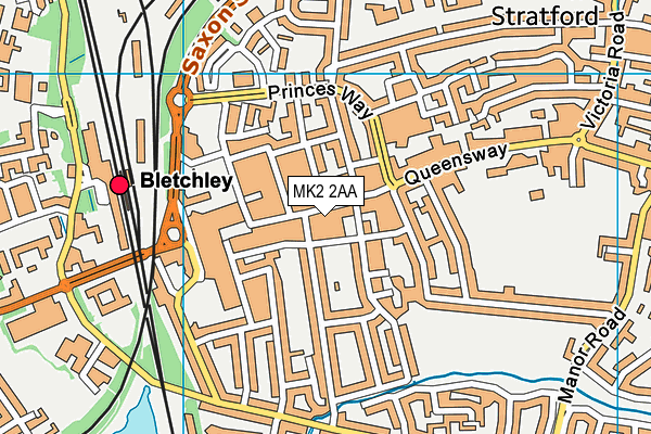 MK2 2AA map - OS VectorMap District (Ordnance Survey) MK2 2AA map - OS VectorMap District (Ordnance Survey)