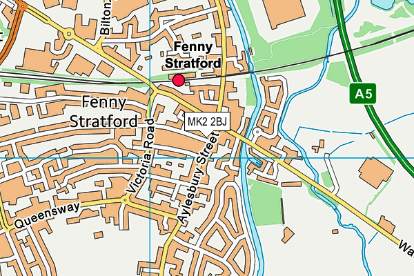 MK2 2BJ map - OS VectorMap District (Ordnance Survey)