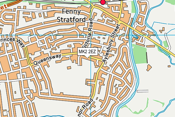 MK2 2EZ map - OS VectorMap District (Ordnance Survey)