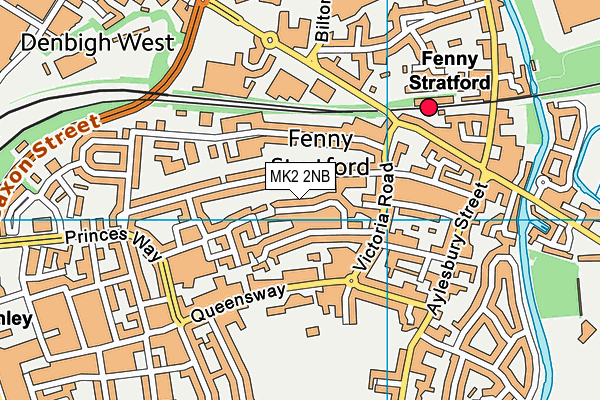 MK2 2NB map - OS VectorMap District (Ordnance Survey)