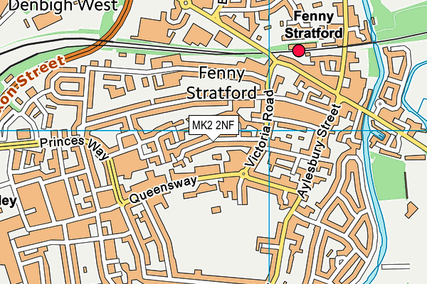 MK2 2NF map - OS VectorMap District (Ordnance Survey)