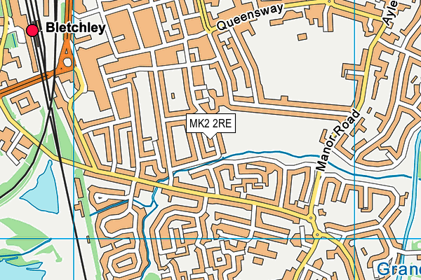 MK2 2RE map - OS VectorMap District (Ordnance Survey) MK2 2RE map - OS VectorMap District (Ordnance Survey)