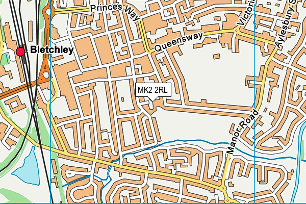 MK2 2RL map - OS VectorMap District (Ordnance Survey) MK2 2RL map - OS VectorMap District (Ordnance Survey)