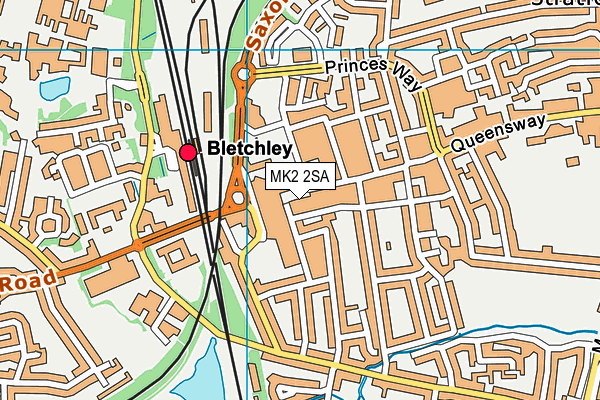 MK2 2SA map - OS VectorMap District (Ordnance Survey) MK2 2SA map - OS VectorMap District (Ordnance Survey)