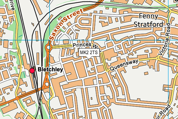 MK2 2TS map - OS VectorMap District (Ordnance Survey)