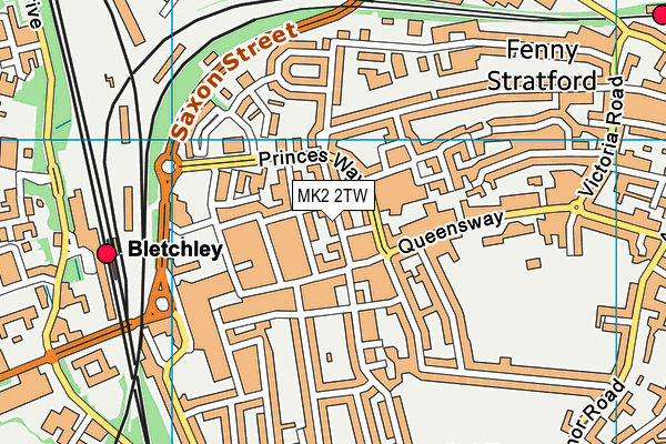 MK2 2TW map - OS VectorMap District (Ordnance Survey) MK2 2TW map - OS VectorMap District (Ordnance Survey)