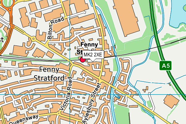 MK2 2XE map - OS VectorMap District (Ordnance Survey)
