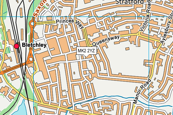 MK2 2YZ map - OS VectorMap District (Ordnance Survey) MK2 2YZ map - OS VectorMap District (Ordnance Survey)