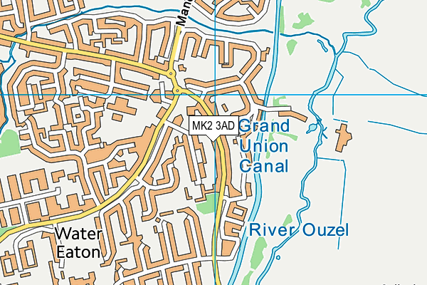MK2 3AD map - OS VectorMap District (Ordnance Survey) MK2 3AD map - OS VectorMap District (Ordnance Survey)