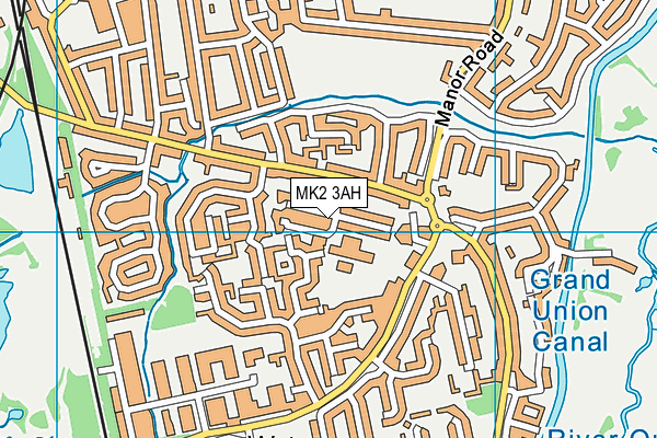 MK2 3AH map - OS VectorMap District (Ordnance Survey) MK2 3AH map - OS VectorMap District (Ordnance Survey)