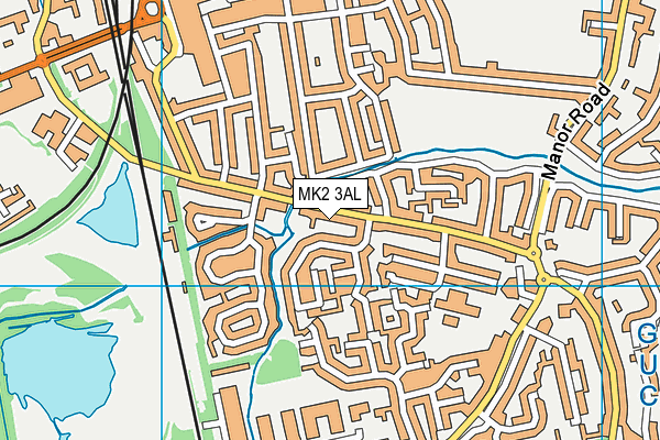 MK2 3AL map - OS VectorMap District (Ordnance Survey)