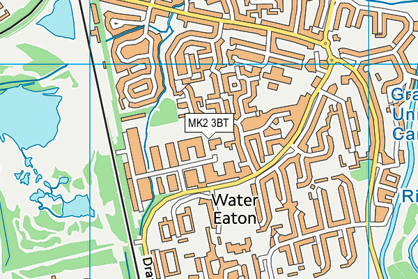 MK2 3BT map - OS VectorMap District (Ordnance Survey) MK2 3BT map - OS VectorMap District (Ordnance Survey)