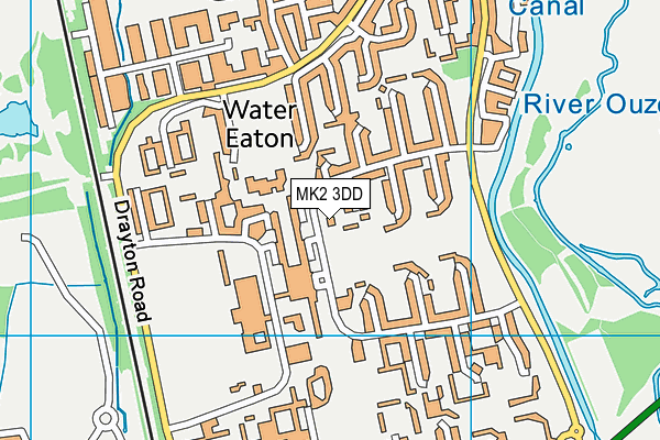MK2 3DD map - OS VectorMap District (Ordnance Survey) MK2 3DD map - OS VectorMap District (Ordnance Survey)